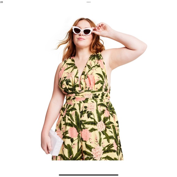 NWT Agua Bendita x Target Peony Botanical Print Jumpsuit - S - Picture 3 of 5